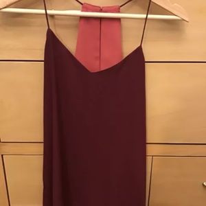 Express burgundy reversible cami tank top XS